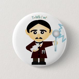 Badge Rond 5 Cm Tesla