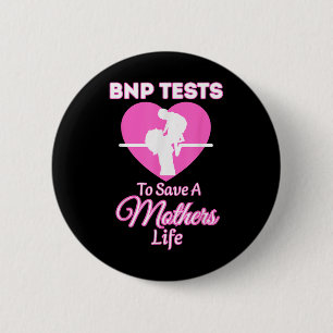Badge Rond 5 Cm Test Bnp Sensibilisation Santé cardiovasculaire Mo