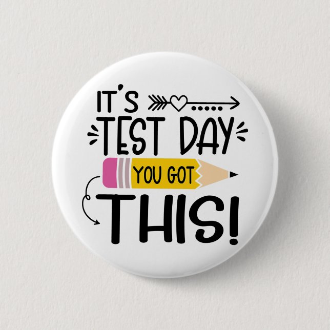 Badge Rond 5 Cm Test Day C'est Test Day Vous avez ce professeur St (Devant)