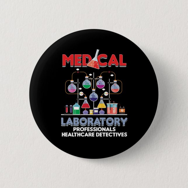 Badge Rond 5 Cm Test de médecine de laboratoire Médicale Tu (Devant)