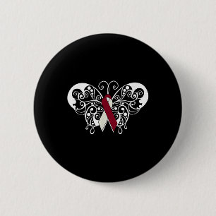 Badge Rond 5 Cm Tête & Sensibilisation au cancer du cou T Ribb