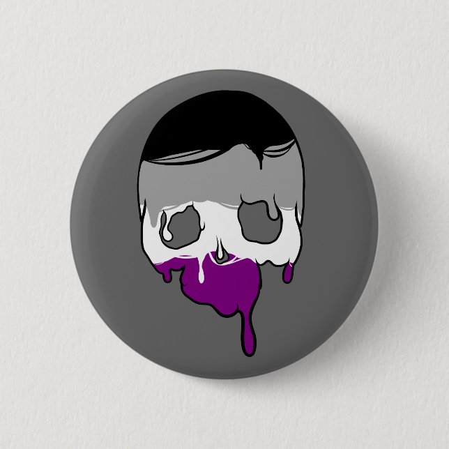 Badge Rond 5 Cm Tête d'As Déchirer le crâne (Devant)
