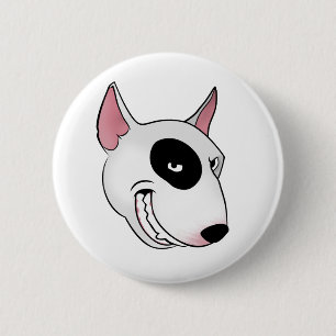 Badge Rond 5 Cm tête de bull-terrier