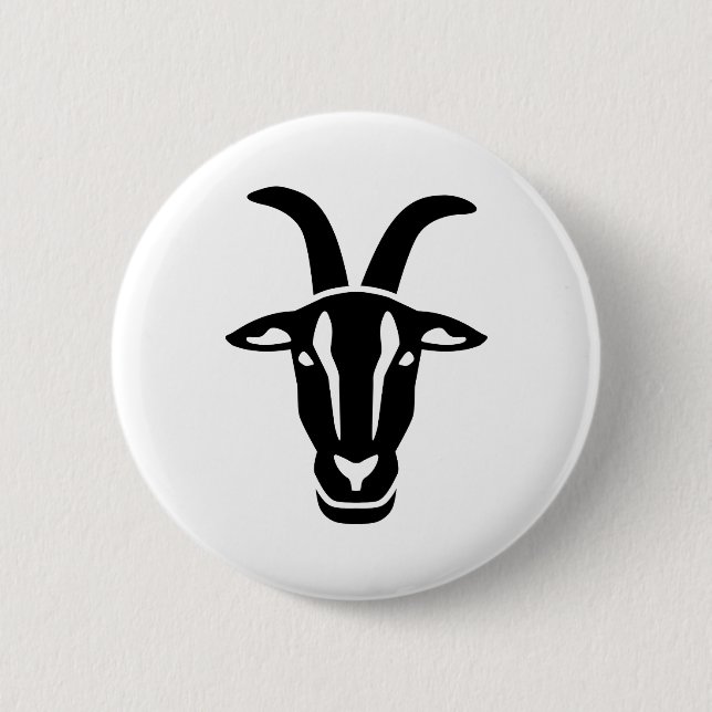 Badge Rond 5 Cm Tête de chèvre (Devant)