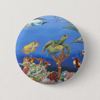 Badge Rond 5 Cm tête de corail