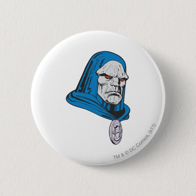 Badge Rond 5 Cm Tête de Darkseid (Devant)