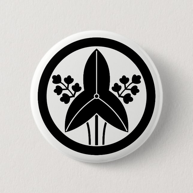 Badge Rond 5 Cm Tête de flèche debout dans un cercle (Devant)