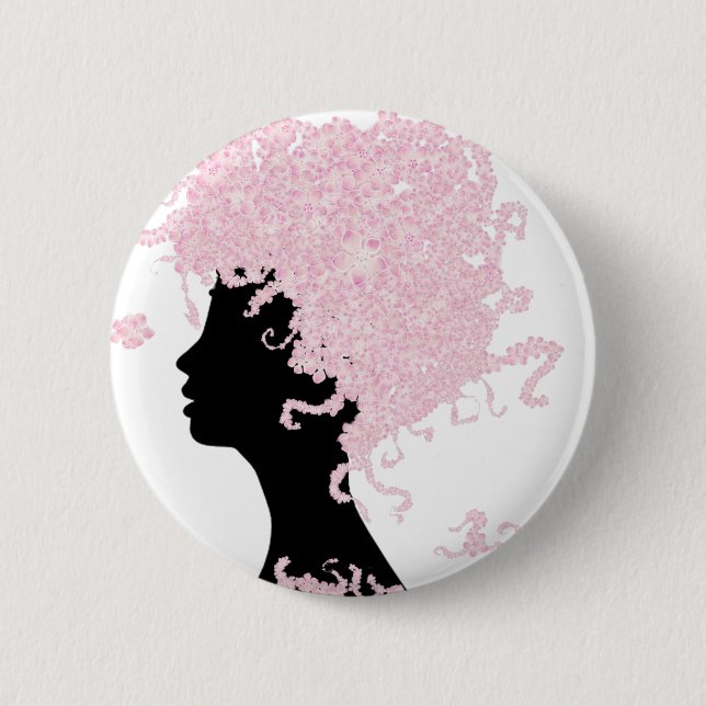 Badge Rond 5 Cm Tête de fleurs de cerisier (Devant)