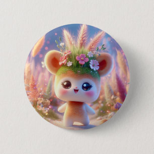 Badge Rond 5 Cm Tête de mauvaises herbes