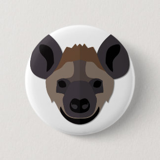 Badge Rond 5 Cm Tête d'hyène de bande dessinée