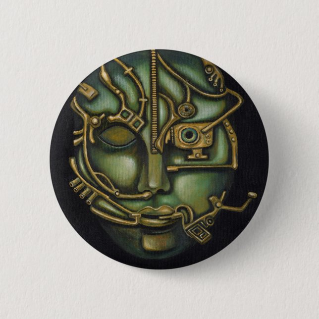 Badge Rond 5 Cm Tête en métal (Devant)
