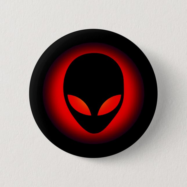 Badge Rond 5 Cm Tête extraterrestre d'alien d'espace (Devant)