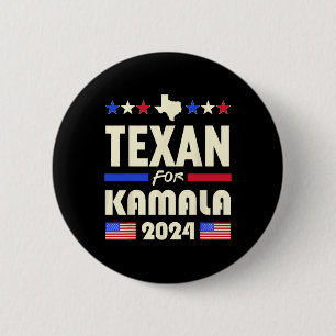 Badge Rond 5 Cm Texan Pour Kamala Campagne Des Démocrates Patrioti