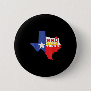 Badge Rond 5 Cm Texas Drapeau Carte Summer Barbecue Funny Bière Bb