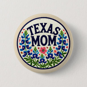 Badge Rond 5 Cm Texas Maman Fête des mères texas Bluebonnets