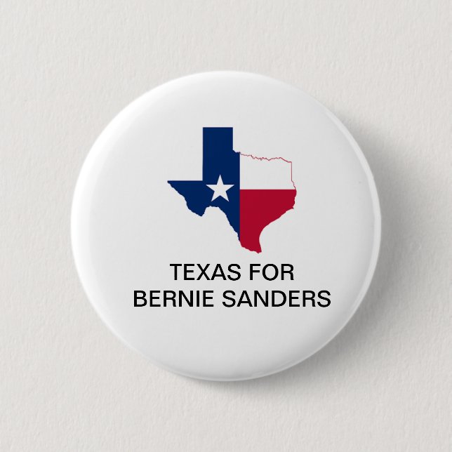 Badge Rond 5 Cm TEXAS pour Bernie Sanders 2020 Button (Devant)