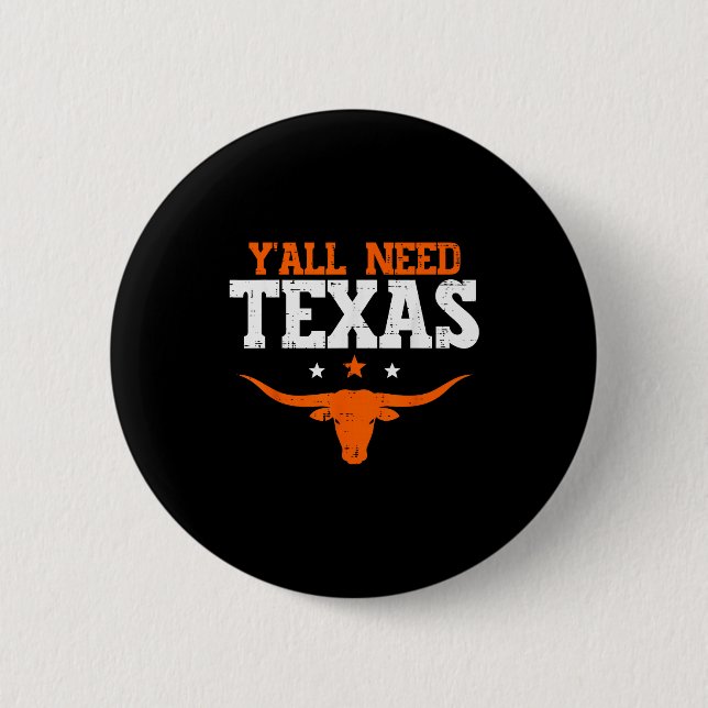 Badge Rond 5 Cm Texas Women Kids Men Boys Girls Youth Teen  (Devant)