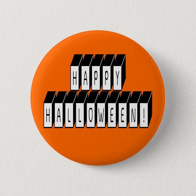 Badge Rond 5 Cm Texte bloc Halloween (Devant)