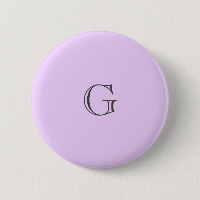 Badge Rond 5 Cm Texte de la Personnaliser Arrière - plan Lilac vio (Devant)