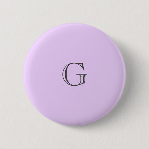 Badge Rond 5 Cm Texte de la Personnaliser Arrière - plan Lilac vio