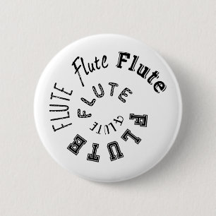 Badge Rond 5 Cm Texte de la spirale de flute