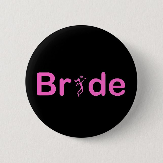 Badge Rond 5 Cm Texte de VolleyBride (Devant)
