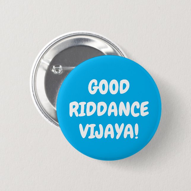 Badge Rond 5 Cm Texte et couleurs personnalisés Bonne Riddance Vij (Devant & derrière)