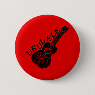 Badge Rond 5 Cm Texte Et Image Ukulele