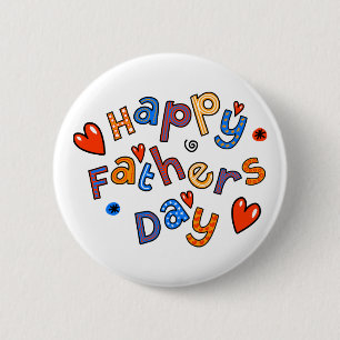 Badge Rond 5 Cm Texte heureux de vacances de fête des pères