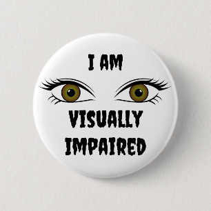 Badge Rond 5 Cm Texte personnalisé Mauvais yeux