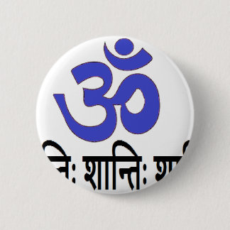 Badge Rond 5 Cm Texte Sanskrit original :  incantation de paix