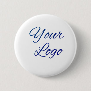 Badge Rond 5 Cm texte simple minimal ajoutez votre logo/dessin ici