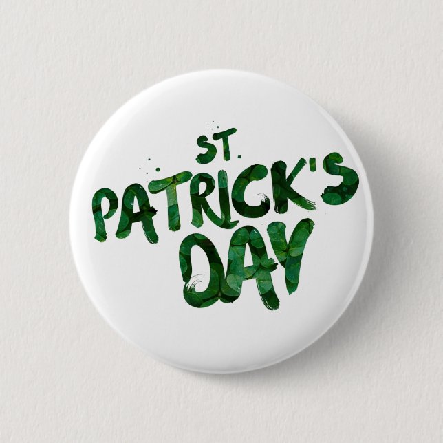 Badge Rond 5 Cm Texte st-patrick (Devant)