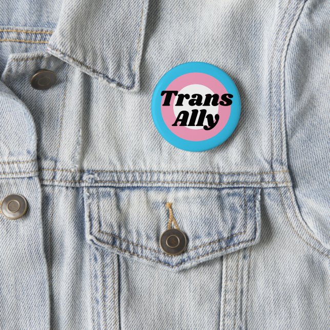 Badge Rond 5 Cm Texte transally modifiable Transgenre Fierté (En situation)