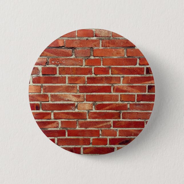 Badge Rond 5 Cm Texture rouge de mur de briques (Devant)