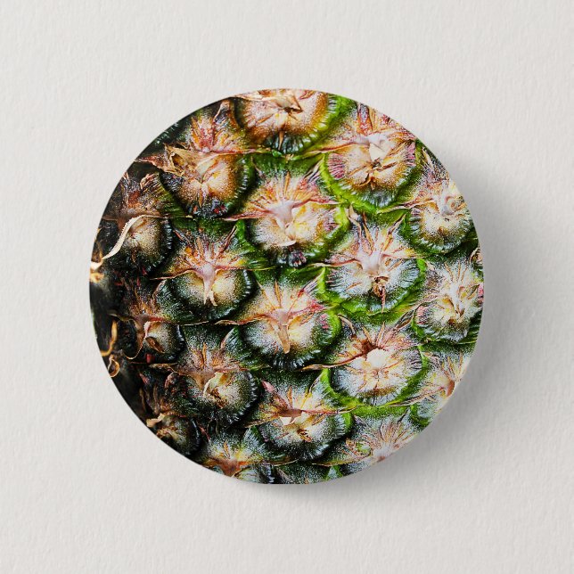 Badge Rond 5 Cm Texture tropicale de poinçon d'ananas (Devant)