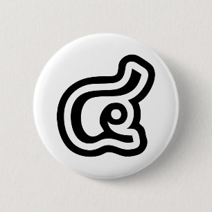 Badge Rond 5 Cm Thaïlande Numéro 4 / Quatre / ๔ (Voir/Si) Script t