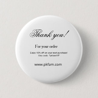 Badge Rond 5 Cm Thank you for purchase pink family business detail
