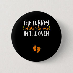 Badge Rond 5 Cm Thanksgiving Grossesse Faire-part Turquie bébé R