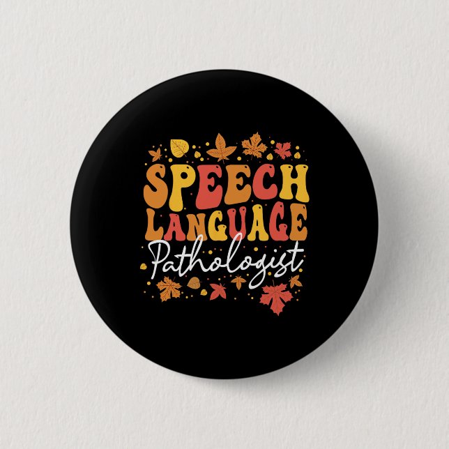 Badge Rond 5 Cm Thanksgiving Speech Thanksgiving Speech Therapy Au (Devant)