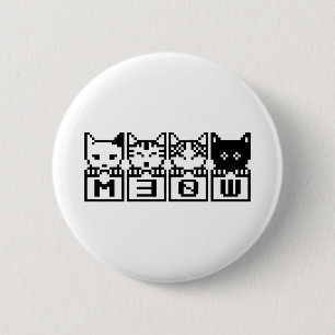 BADGE ROND 5 CM THE 8-BIT CATS M30W