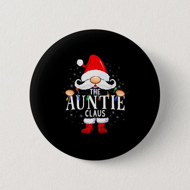 Badge Rond 5 Cm The Auntie Claus Christmas Matching Pajama  (Devant)