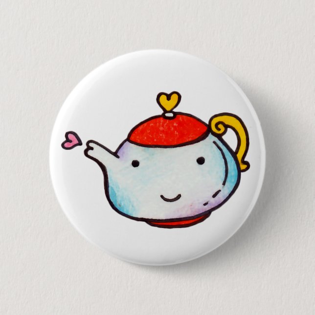 Badge Rond 5 Cm Thé Avec Amour (Devant)
