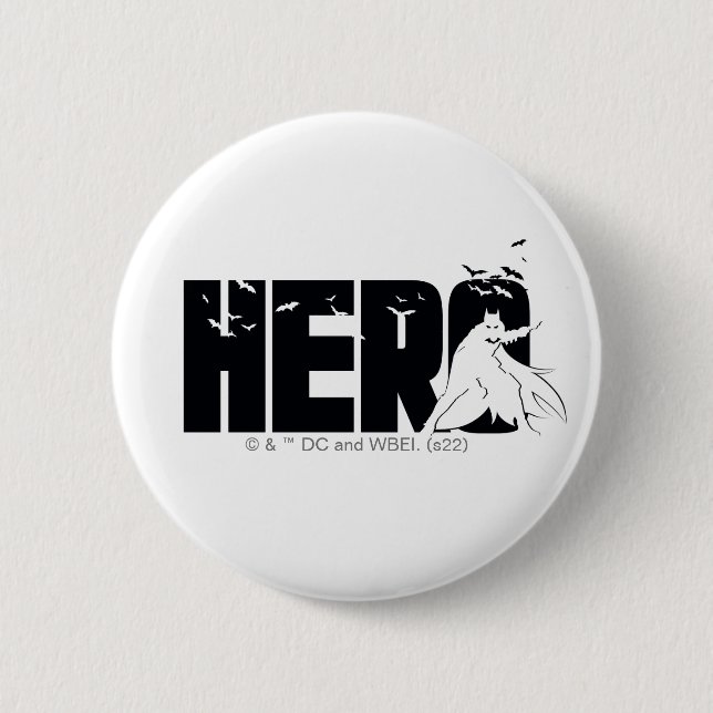 Badge Rond 5 Cm The Batman "Hero" Graphic (Devant)