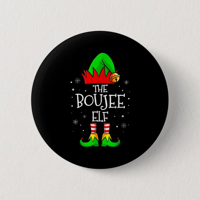 Badge Rond 5 Cm The Boujee Elf Group Matching Family Christmas Xma (Devant)