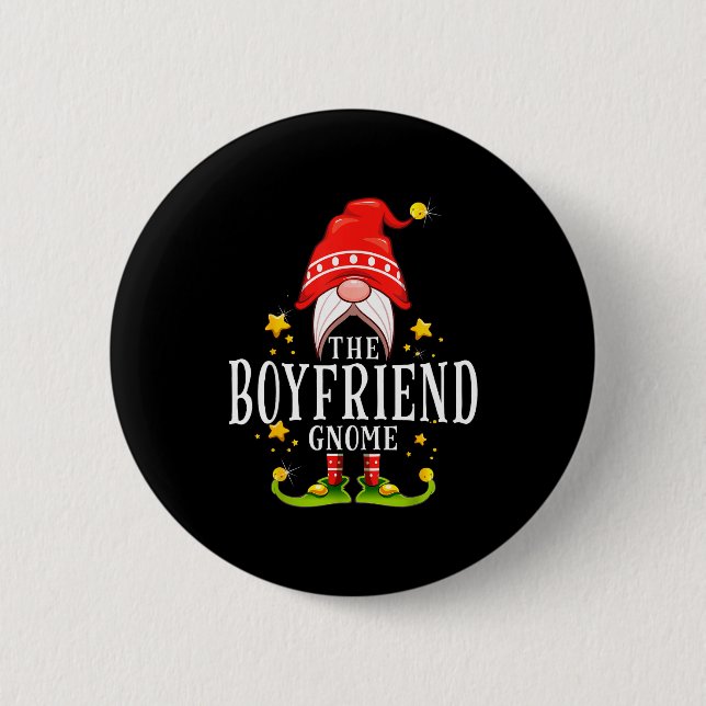 Badge Rond 5 Cm The Boyfriend Gnome Christmas Matching  (Devant)