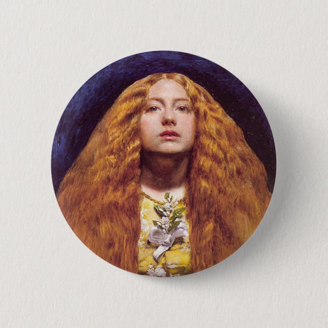 Badge Rond 5 Cm The Bridesmaid, vers 1851 par John Everett Millais (Devant)
