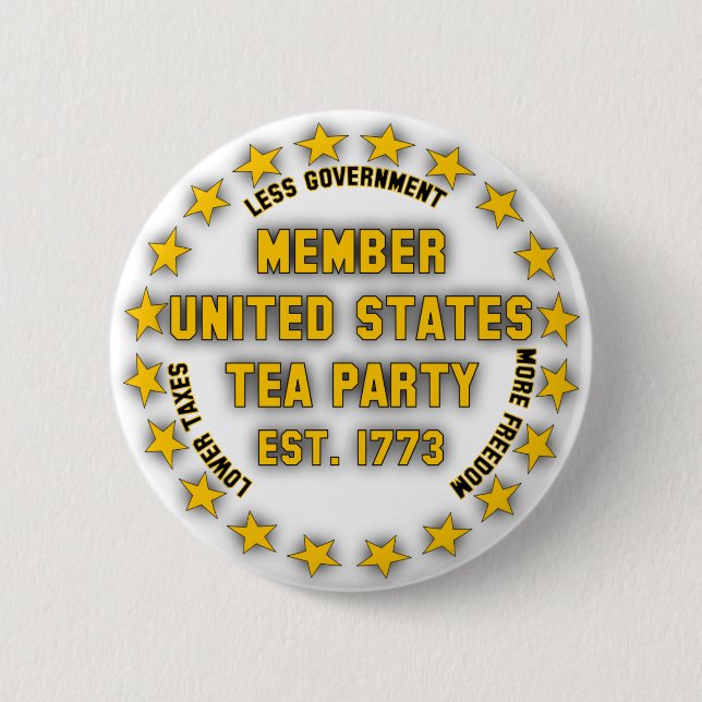 Badge Rond 5 Cm Thé des Etats-Unis (Devant)