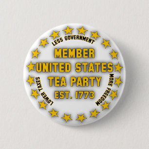 Badge Rond 5 Cm Thé des Etats-Unis