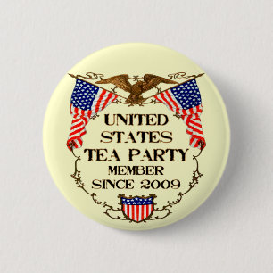 Badge Rond 5 Cm Thé des Etats-Unis